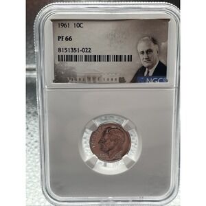 1961 Proof Roosevelt Dime 10c - NGC PF 66